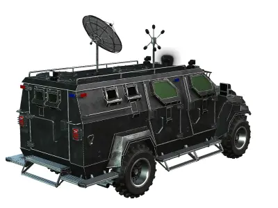 Armored Truck Low-poly 3D model get