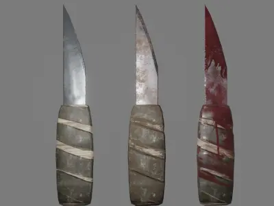 Prison shank - 3 texture styles Updated Low-poly 3D model