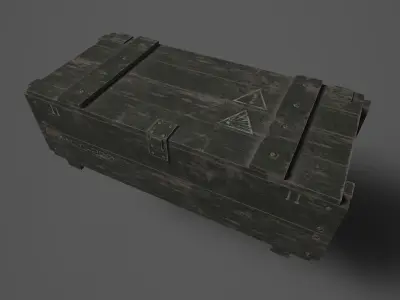 Military Boxes Low-poly 3D model purchase