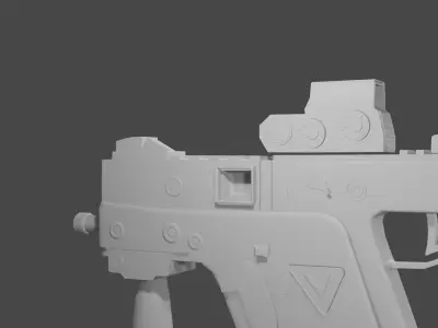 gun model kriss vector Low-poly 3D model