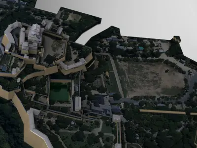 Himeji castle Japanese famous architecture Low-poly 3D model