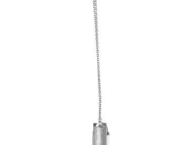Silver Leather Mini Cross Bag 3D model