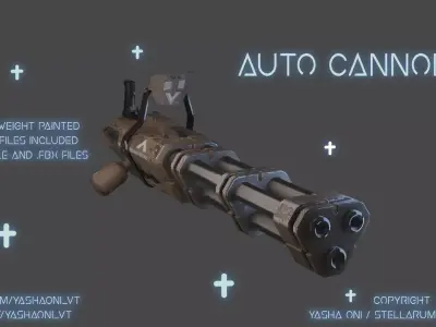 Launcher weapons Low-poly 3D model