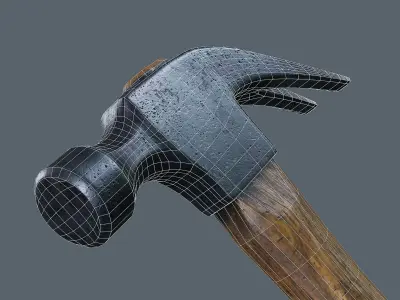 Old Hammer - PBR Game Ready Low-poly 3D model