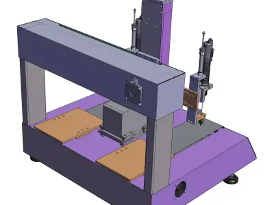 Air-blowing desktop dual-station screwdriver 3D model