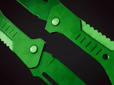Knife 4 F Low-poly 3D model