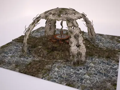 yuvarlak masa round table 3D model