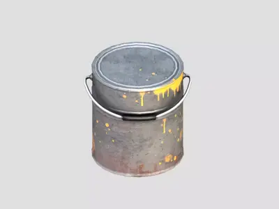 Metal Paint Can Low-poly 3D model