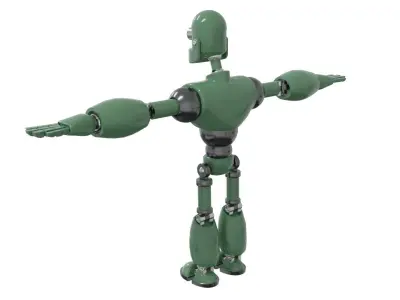 Low Poly Robot Rigged and Animated  Low-poly 3D model