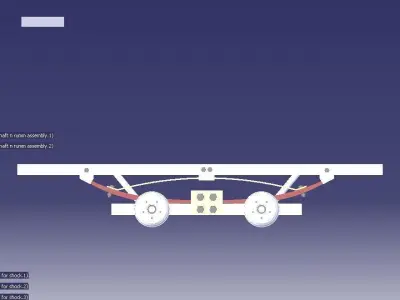 Trailer axle for Tikitrailer Free 3D model