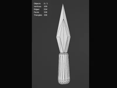 Stylized Knife Model Free low-poly 3D model