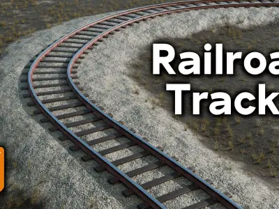 Customizable Railroad Tracks 3D model