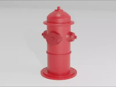 Low-Poly Fire Hydrant Low-poly 3D model