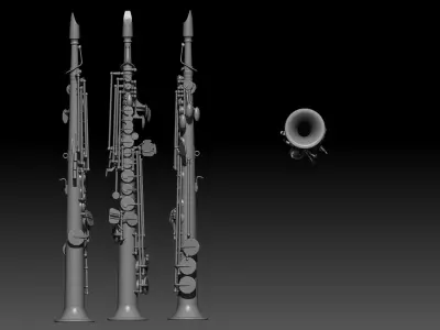 Sax instrument Pendant jewelry 3D print model