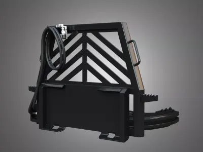 Tree Shear Compact Track - Skid Steer Loader Attachment 3D model
