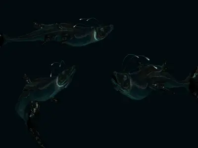 Fantastical Fish Low-poly 3D model