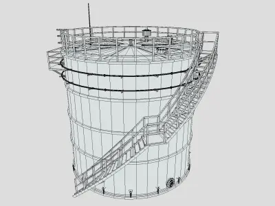 Storage Tank Low-poly 3D model purchase
