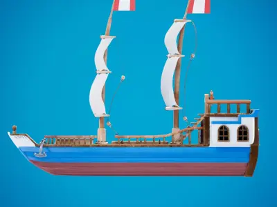 Fishing boat 3D model by Cuchata3D from CGTrader (Textured)