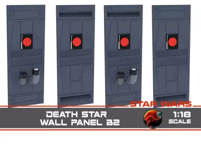 Death Star Wall Panel - B2 - 1-18 scale Kenner Hasbro 3D print model