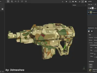 Hungary - Army Camouflage Pattern - SBSAR Material 3D model