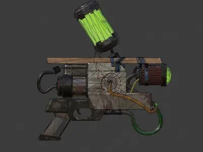 Portal gun  Low-poly 3D model