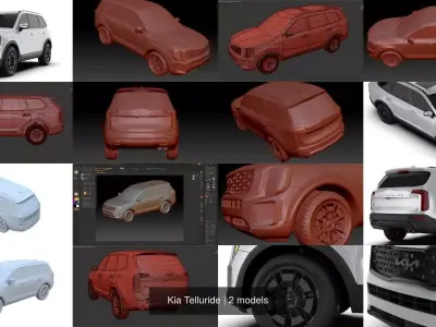 Kia Telluride 3D Model Pack