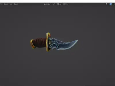 Dagger game asset Low-poly 3D model