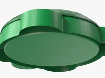 Covered Turtle-Shaped Sandbox for Toddlers 3D model