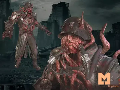 Dystopia Mutant Low-poly 3D model