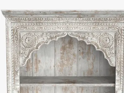 Vintage Bookcase Shelf Low-poly 3D model