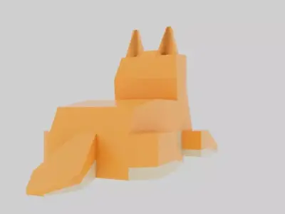 Doggo that named cat Free low-poly 3D model