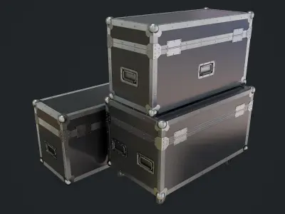 Music Cases Collection PBR 3D model