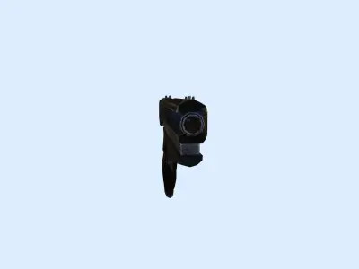 Sci-fi gun Low-poly 3D model get