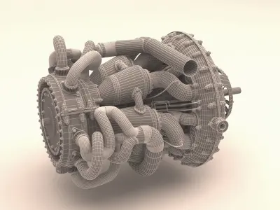 Jet engine 3D model buy