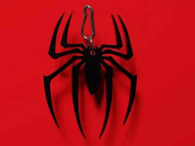 Spider-Man Logo Key Tag 3D model