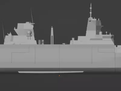 1-350 scale german F125-class Frigate 3D print model