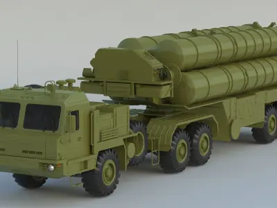 S-400 Missile System S-400 Triumf  SA-21 3D model
