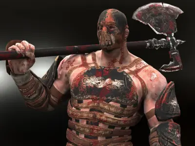 Blood Warrior Low-poly 3D model