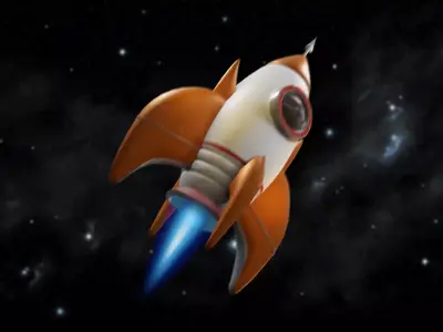 Rocket 3D Model Cartoon Free low-poly 3D model