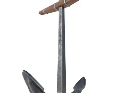 Historical Anchor PBR low poly Low-poly 3D model