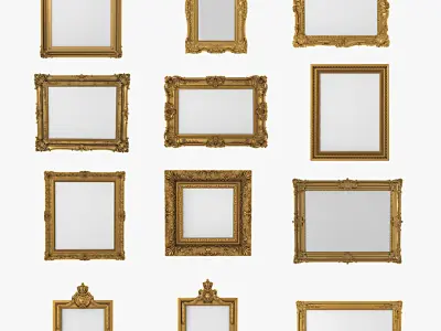 Baroque Picture Frame Pro Collection 3D model