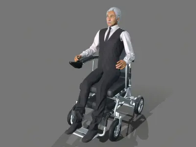 wheelchair Low-poly 3D model buy