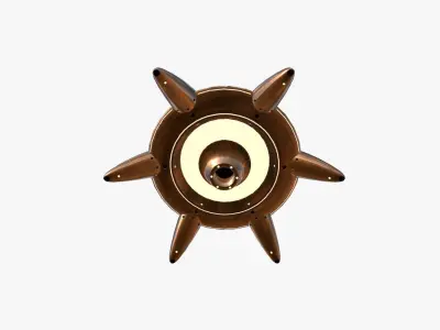 Alien Spaceship UFO G06 Copper - Sci Fi Spacecraft Design Low-poly 3D model