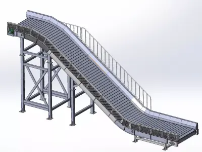 Transportadores Industriais Perfis Metalicos Modelos Cad 3d 3D model