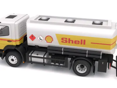 Mercedes-Benz Axor Shell Truck Tanker 3D model