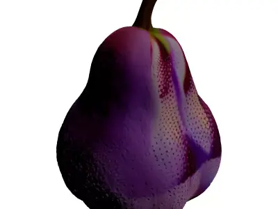 Iridescent Stylized Pear 3D Model 3D model