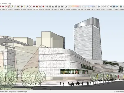 Sketchup Commercial Complex 116 3D model