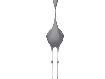 Flamingo cartoon 3D model