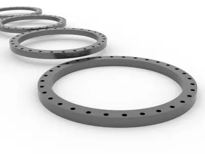 Flanges DIN 2576 PN10 3D model
