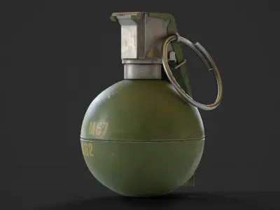 M67 Grenade Low-poly 3D model
